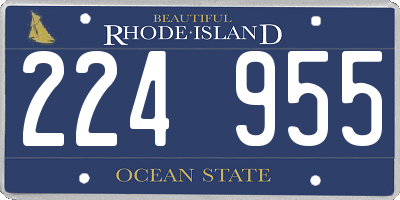 RI license plate 224955