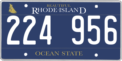 RI license plate 224956