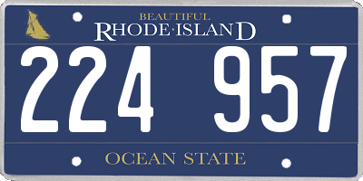 RI license plate 224957