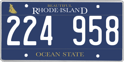 RI license plate 224958