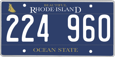 RI license plate 224960