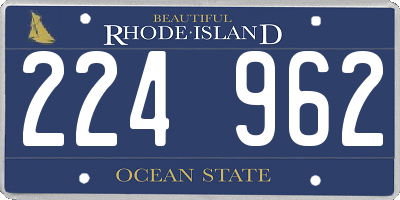 RI license plate 224962
