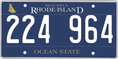 RI license plate 224964