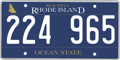 RI license plate 224965
