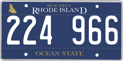 RI license plate 224966