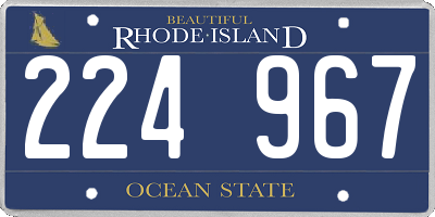 RI license plate 224967