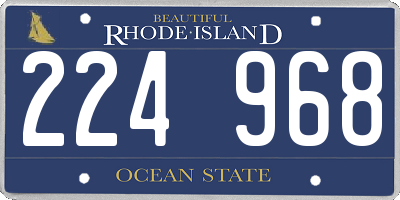 RI license plate 224968