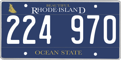 RI license plate 224970