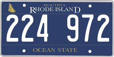 RI license plate 224972