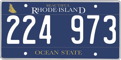 RI license plate 224973