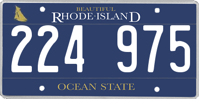 RI license plate 224975