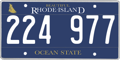 RI license plate 224977