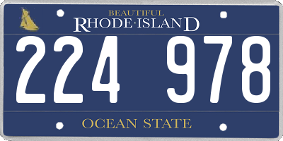 RI license plate 224978
