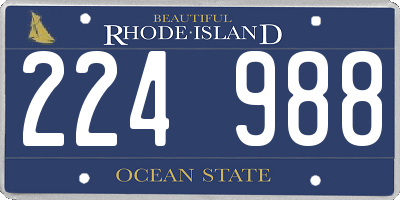 RI license plate 224988