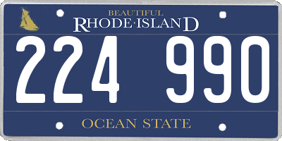 RI license plate 224990