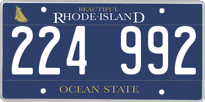 RI license plate 224992