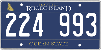 RI license plate 224993