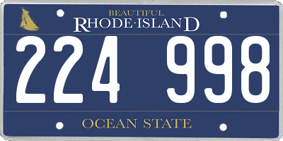 RI license plate 224998