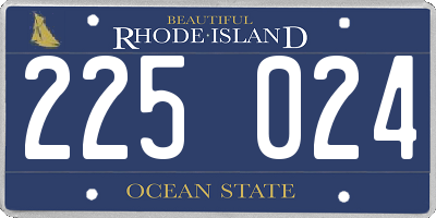 RI license plate 225024