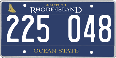 RI license plate 225048