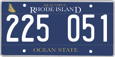 RI license plate 225051