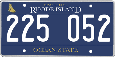RI license plate 225052