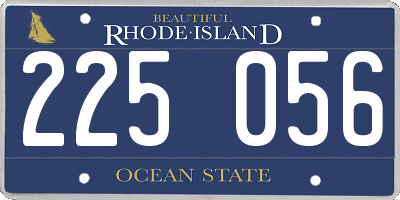 RI license plate 225056