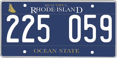 RI license plate 225059
