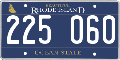 RI license plate 225060