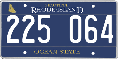 RI license plate 225064