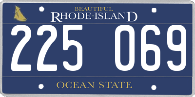 RI license plate 225069