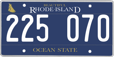 RI license plate 225070