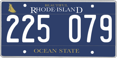 RI license plate 225079