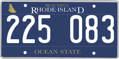 RI license plate 225083