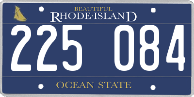RI license plate 225084