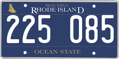 RI license plate 225085
