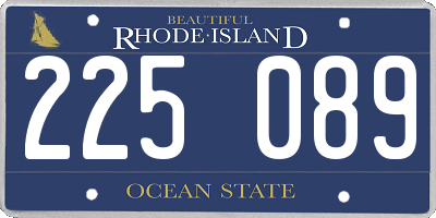 RI license plate 225089