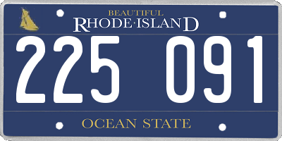 RI license plate 225091