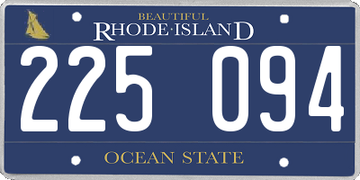RI license plate 225094