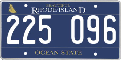 RI license plate 225096