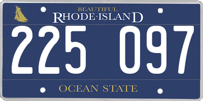 RI license plate 225097