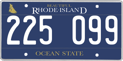 RI license plate 225099