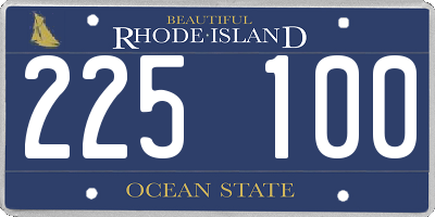 RI license plate 225100