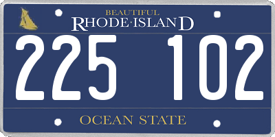 RI license plate 225102