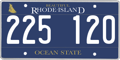 RI license plate 225120