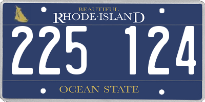 RI license plate 225124