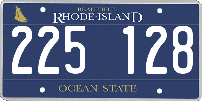 RI license plate 225128