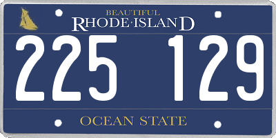 RI license plate 225129