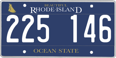 RI license plate 225146