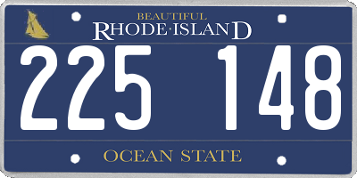 RI license plate 225148